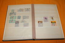 中古　 切手帳　ストックブック　　StockBook　切手収納12面　国内外未使用・使用済み切手付き　_画像2