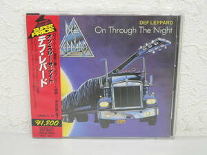 #3646FD　CD　DEF LEPPARD / On Through The Night　デフ・レパード / オン・スルー・ザ・ナイト　帯付　美品 