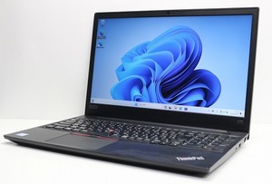 ノートパソコン Windows11 中古 LENOVO ThinkPad E590 大画面 15.6インチ 第8世代 Core i3 SSD256GB メモリ8GB Windows10 カメラ 10キー