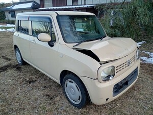 スズキ アルト ラパン HE22 事故車 抹消済 書類あり 修理 部品取り エンジン 実動 走行可 訳あり ジャンク