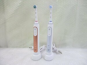 ◎ほぼ未使用 BRAUN OralB Type:3765/3771 電動歯ブラシ オーラルB ブラウン 2本セット 展示品 w2286