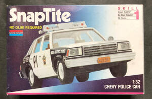 @中古絶版模型堂 モノグラム 1/32 シボレーポリスカー CHEVY POLICE CAR シボレー マリブ シェヴィ シェビー ポリスカー パトカー