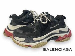 BALENCIAGA TRIPLE S MEN バレンシアガ トリプルエス トレーナー ダッド スニーカー ブラック ホワイト メンズ41 シューズ 正規品