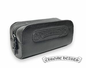 良品 CHROME HEARTS クロムハーツ メガネケース アイウェア ブラック レザー 眼鏡ケース ダガージップ マルチケース 正規品