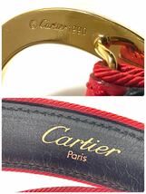 良品 Panthre de Cartier Belt 1990 パンテール ドゥ カルティエ ベルト パンサー ゴールド金具 レザー 70/22 レッド ヴィンテージ 正規_画像8