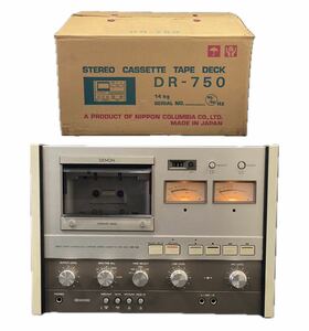 AZ-495 DENON デンオン STEREO カセットテープデッキ DR-750 希少 元箱付 ジャンク カセットデッキ デノン 