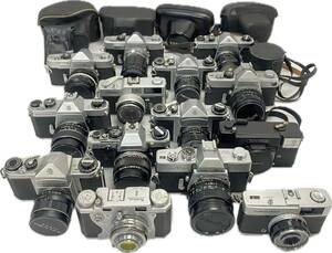 AZ-552 フイルムカメラ 一眼レフ レンジファインダー コンパクトフイルム 現状 まとめ売り ケース付有 OLYMPUS MINOLTA PENTAX KONICA 