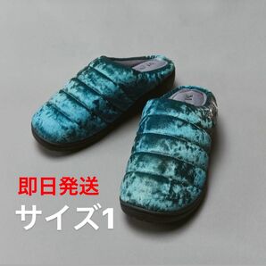 サイズ1 SUBU × MASU VELVET SANDAL EMERALD スブ