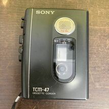 SONY ソニー カセットレコーダー TCM-7 TCM-47 TCM-59 ポータブル カセットプレーヤー CASSETTE CORDER まとめて3台WALKMAN _画像7