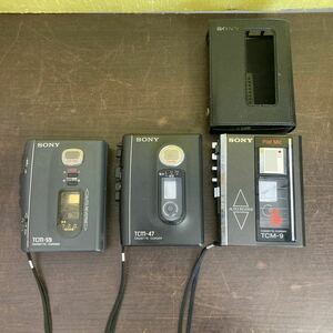 SONY ソニー カセットレコーダー TCM-7 TCM-47 TCM-59 ポータブル カセットプレーヤー CASSETTE CORDER まとめて3台WALKMAN 