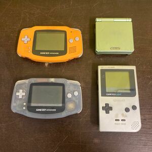 Nintendo 任天堂 ニンテンドー ゲームボーイアドバンスSP AGS-001/ゲームボーイアドバンス AGB-001 2点/GAMEBOY LIGHT まとめて4点