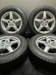 205/65R16 BRIDGESTONE/VRX2 18年製 VIOLENTO 16インチ 6.5J ＋40 114.3 5H スタッドレス 4本 ヤリスクロス カローラクロス (南7-E988)