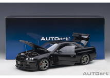 Aa 1/18 R34 GT-R Vスペック II （ブラックパール）77407 新品未開封 BNR34 GTR nismo オートアート_画像1