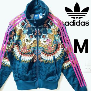 アディダス 蝶々 フローラル ファイヤーバード トラックトップ ジャージ 女性M 希少デザイン 人気 adidas 