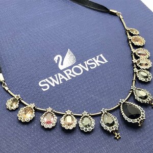 キングラム[05]SWAROVSKI[スワロフスキー]ドロップストーン レインボースター チョーカー★美品/箱付★パーティー【送料無料】3311