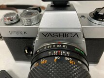 キングラム[12] YASHICA ヤシカ FRⅡ ボディ レンズ フード付き Rollei ストロボ付き カメラ 一眼 フィルム 012@I21 ★送料無料★_画像4