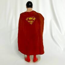 【K0211】スーパーマン フィギュア ソフビ 当時物 1988年 専用スタンドヴィンテージ 昭和レトロ 特大　アンティーク 人形 ビンテージ_画像3