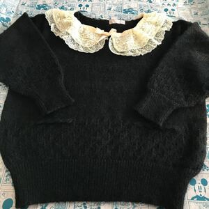  beautiful goods *mo hair knitted sweater * black * easy 