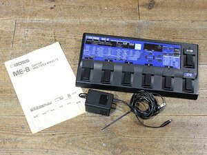 1円スタート BOSS ME-8 マルチエフェクター 動作確認済 電源アダプター付属 1995年ぐらい製造 当時のバンドをコピーするなら近道である