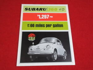 □（25)　SUBARU　360　左H　1960´s　昭和　カタログ　□