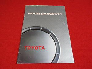 * TOYOTA right H 1984 Showa era 59 England Press kit catalog *