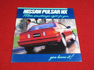 □（10)　NISSAN　PULSAR NX　左H　1986　昭和61　カタログ　□