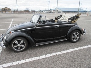 air cooledVW Volkswagen T1 Beetle Cabriolet 1975 6V仕様 BlackBlackタン！ 