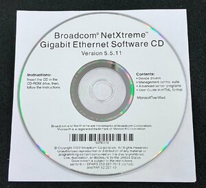 2YXS1737★現状品★Broadcom NetXtreme Gigabit Ethernet Software CD Version 5.5.11