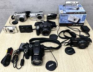 ＃8873u【お宝あるかも!!】☆★ デジタルカメラ Nikon/OLYMPUS/Canon/SONY 等おまとめ 9点 デジカメ 現状品 ★☆