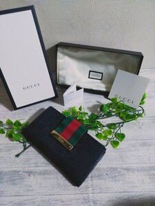 超美品 GUCCI グッチ シェリー ライン 財布 長財布 男女兼用