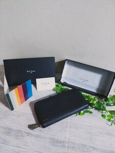 超極美品 Paul Smith ポールスミス ラウンドファスナー 財布 長財布