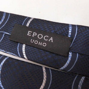 EPOCA エポカ UOMO ウォモ シルクネクタイ シルク100％ 総柄 日本製 ネイビー×ブルー 紺 青 メンズの画像6