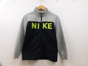 NIKE SPORTSWEAR Nike sport wear Kids for children full Zip big Logo jacket child navy × gray navy blue M size 145/72