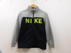 NIKE SPORTSWEAR ナイキ スポーツウェア キッズ 子供用 フルジップ ビッグロゴ ジャケット 子ども ネイビー×グレー 紺 Mサイズ 145/72