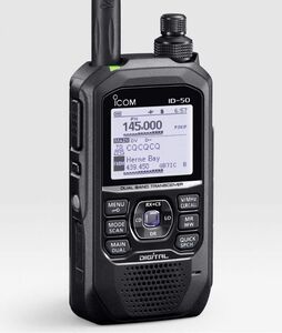 ICOM 144/430MHｚ　5Ｗ　Ｄ－ＤＴＡＲ/ＦＭ機　ＩＤ－５０　未使用品