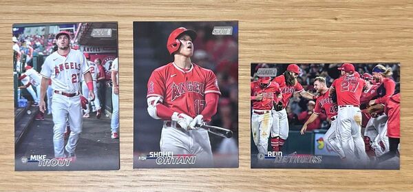 Topps STADIUM CLUB 大谷翔平 マイク・トラウト リード・デトマーズ カード3枚