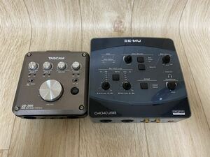 TASCAM オーディオインターフェース US-366 、E-MU 2点セット 動作未確認/現状品/ ジャンク品