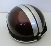 ゴーグル付き半キャップヘルメット　ビンテージヘルメット　ハーフキャップヘルメット　レッドビーン_画像2