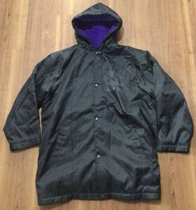  Champion down jacket 160 size * sport bench coat Champion black purple 