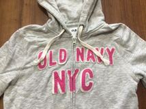 オールドネイビー OLD NAVY パーカー ジップアップ Sサイズ★レディース グレー スエット_画像2