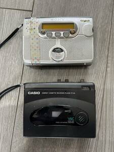 CASIO カシオ カセットレコーダー TP-60 　ソニー　SONY WM-GX400 ウォークマン　2台セット　昭和レトロ