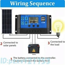 Mn116: USB 充電器付 太陽光 50A ソーラーパネル 1000Ｗ 12V 屋外用 電話 rv 車 mp3 充電器 50a コントローラー 発電 バッテリー 人気_画像6