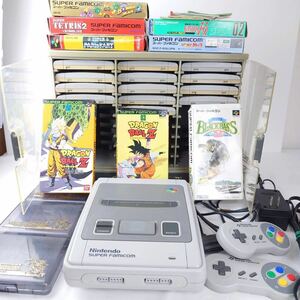 スーパーファミコン まとめ売り　大量　本体　カセット　収納ケース　動作確認済み　120サイズ