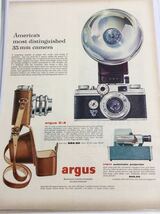【セット3】アメリカ　雑誌　広告　アドバタイジング　カメラ　argus Kodak他　カラー4枚　モノクロ2枚　縦約36cm 横約26cm アンティーク_画像5