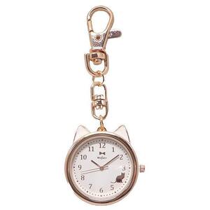 携帯 時計 バックチャーム ネコ ケース ウォッチ MKK2305-1 どうぶつ ネコの形の時計 かわいい 懐中時計 レディース キッズ