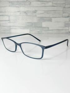 JINS READING GLASSES -Square-(+1.00) FRD-18A-046 ジンズ スクエア型 マットネイビー 老眼鏡 良品