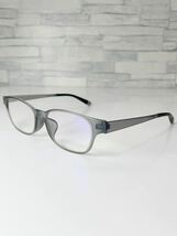 JINS READING GLASSES 度数 +1.0 FRD-15A-016 ジンズ ウェリントン型 グレー 老眼鏡 良品_画像1