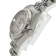ROLEX ロレックス 79174G デイトジャスト 10P ダイヤモンド 腕時計 ステンレススチール SS K18WG レディース 中古_画像5