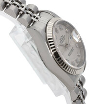 ROLEX ロレックス 79174G デイトジャスト 10P ダイヤモンド 腕時計 ステンレススチール SS K18WG レディース 中古_画像6