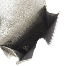 FENDI フェンディ 7M0280 ミニウォレット 三つ折り バゲット 二つ折り財布（小銭入れあり） カーフ メンズ 中古_画像6
